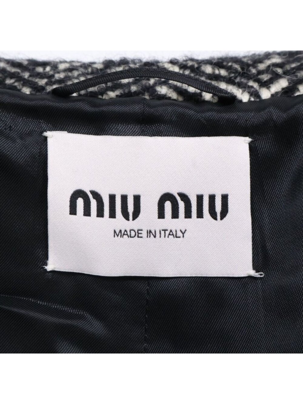 Miu Miu Herringbone Flannel Chest Blanc Jacket 38 - Picture 5 of 9